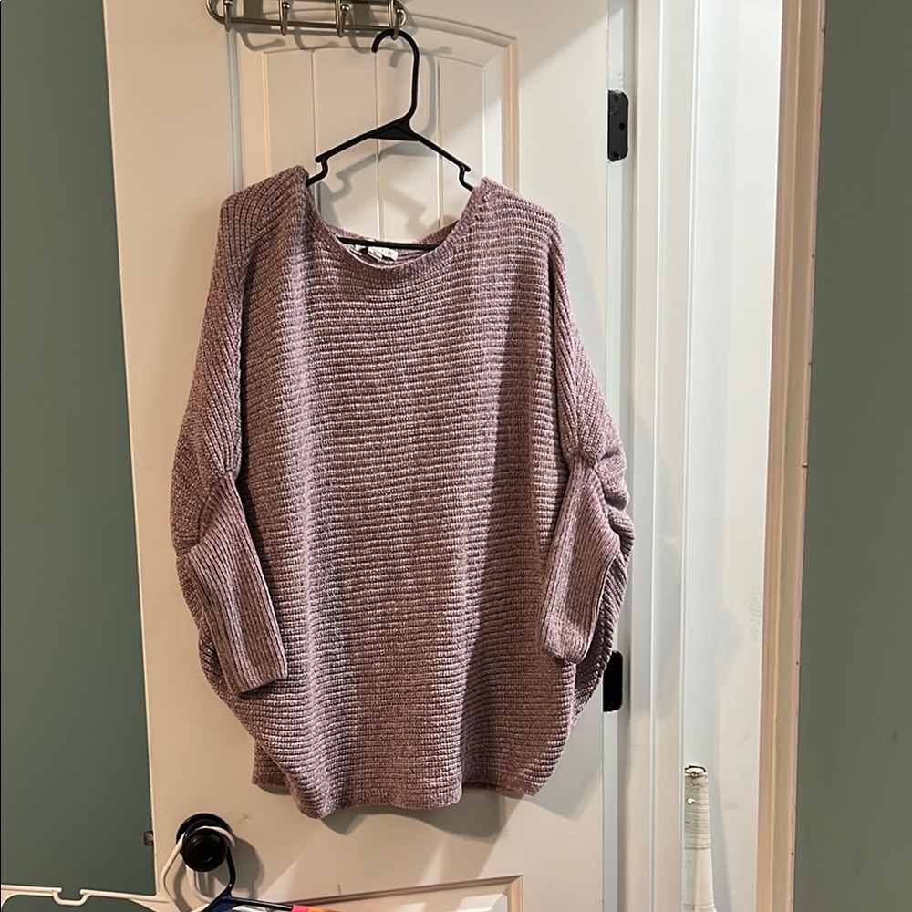 Cozy Knit Women's Sweater - Purple